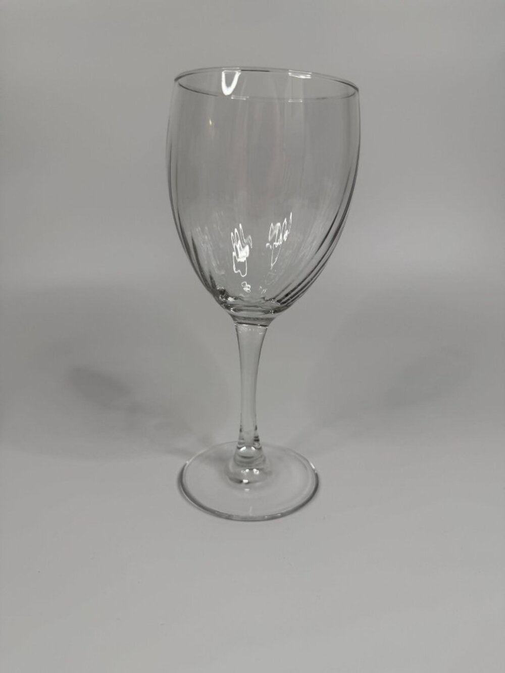 Crystal Swirl Champagne Goblet / Wine Glass, 7.5" tall